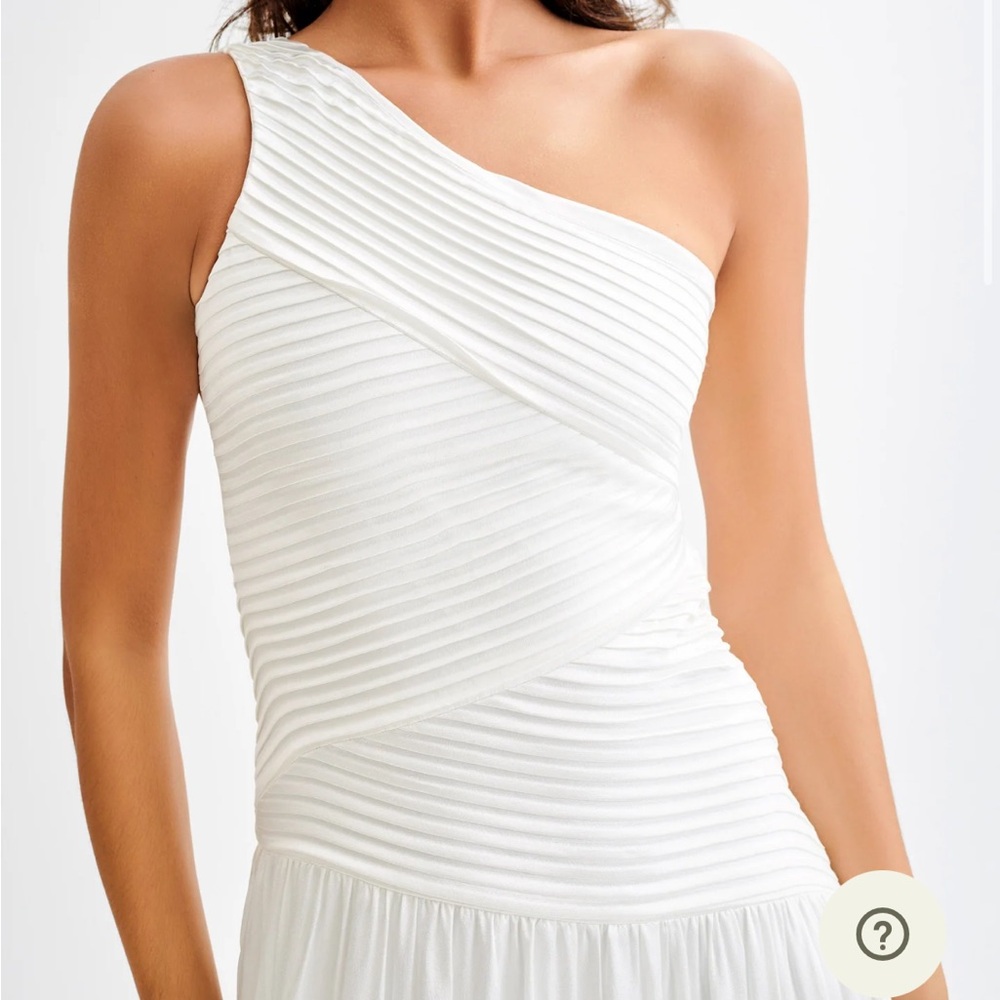 One-Shoulder White maxi dress